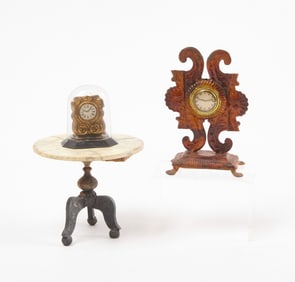 Group of Dollhouse Decor with Evans and Cartwright Clock