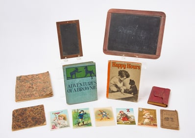 Group of Early Ephemera, Books, and Children's School Materials
