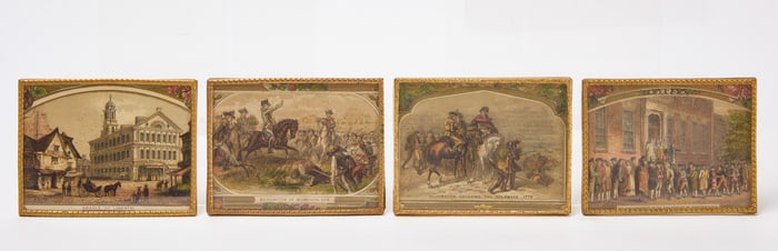 Four Dollhouse Artworks with Patriotic Content