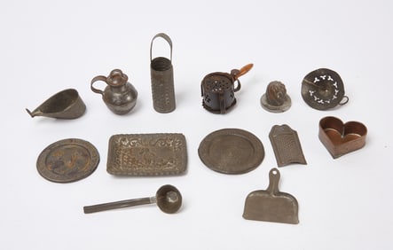 Group of Dollhouse Tin Implements