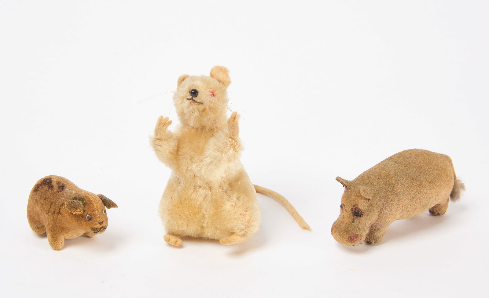 Three Felt Animals - Hippo, Spotted Dog, and Mouse (1 of 4)