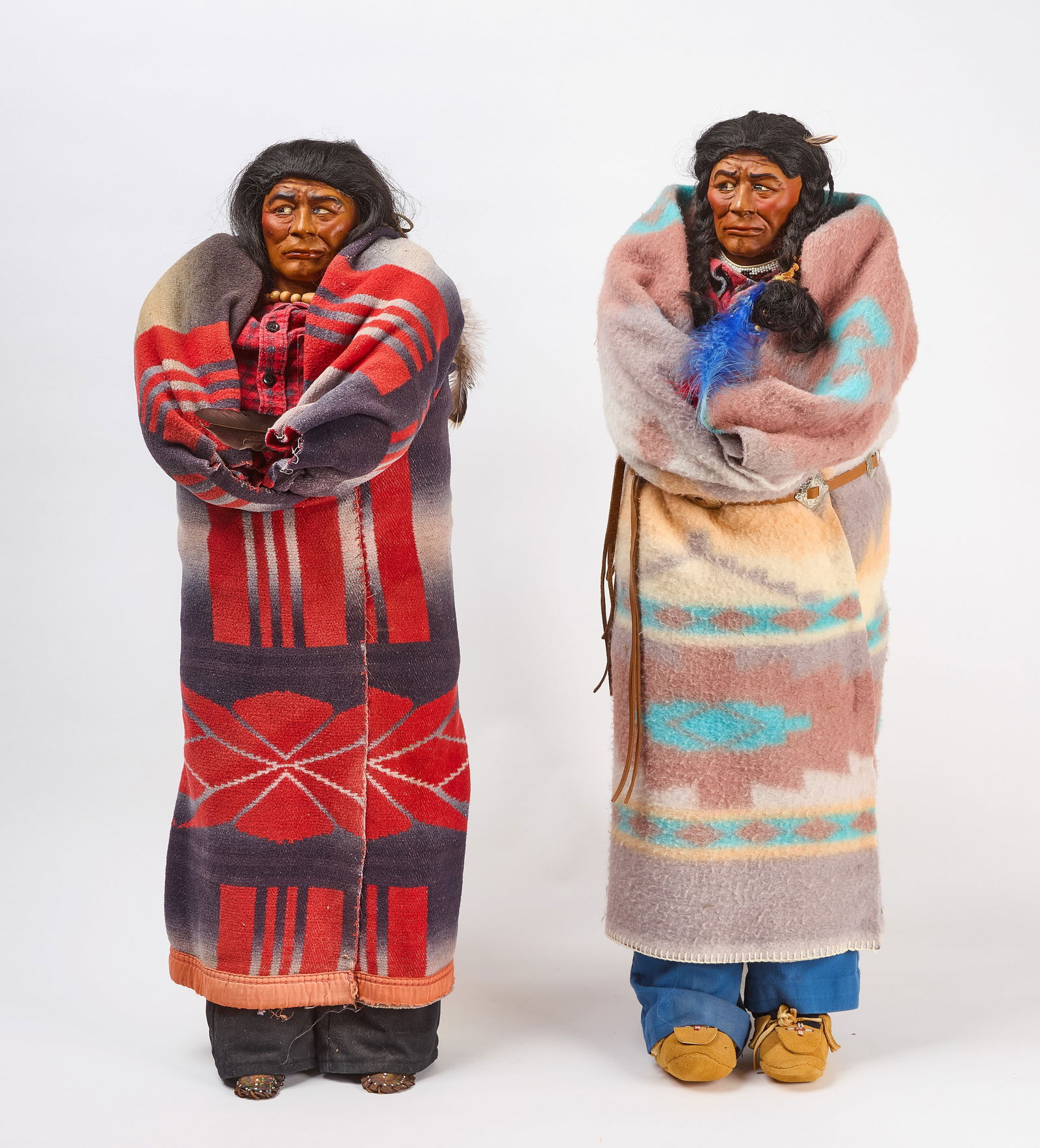 Large Pair of Store Display Skookum Dolls (1 of 6)
