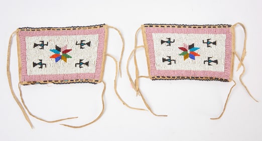 Pair of Beaded Wrist Bands with Thunderbirds