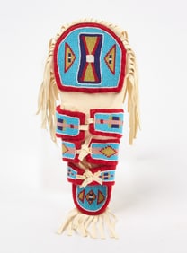 Crow Beaded Papoose Doll Carrier