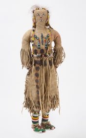 Tall Native American Doll with Medallion Sash
