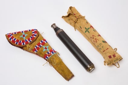 Native Beadwork Holster and Spy Glass Case