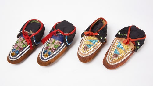 Two Pairs of Great Lakes Moccasins