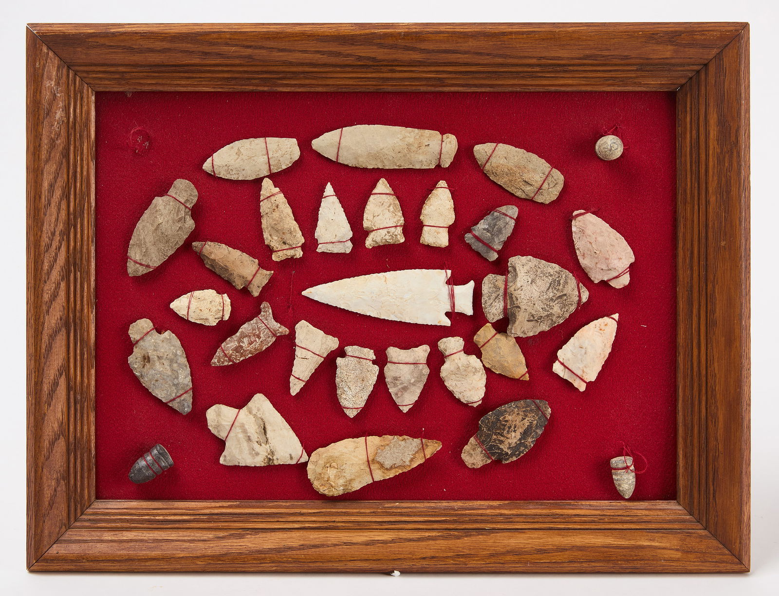 Framed Series of Native American Lithics (1 of 3)
