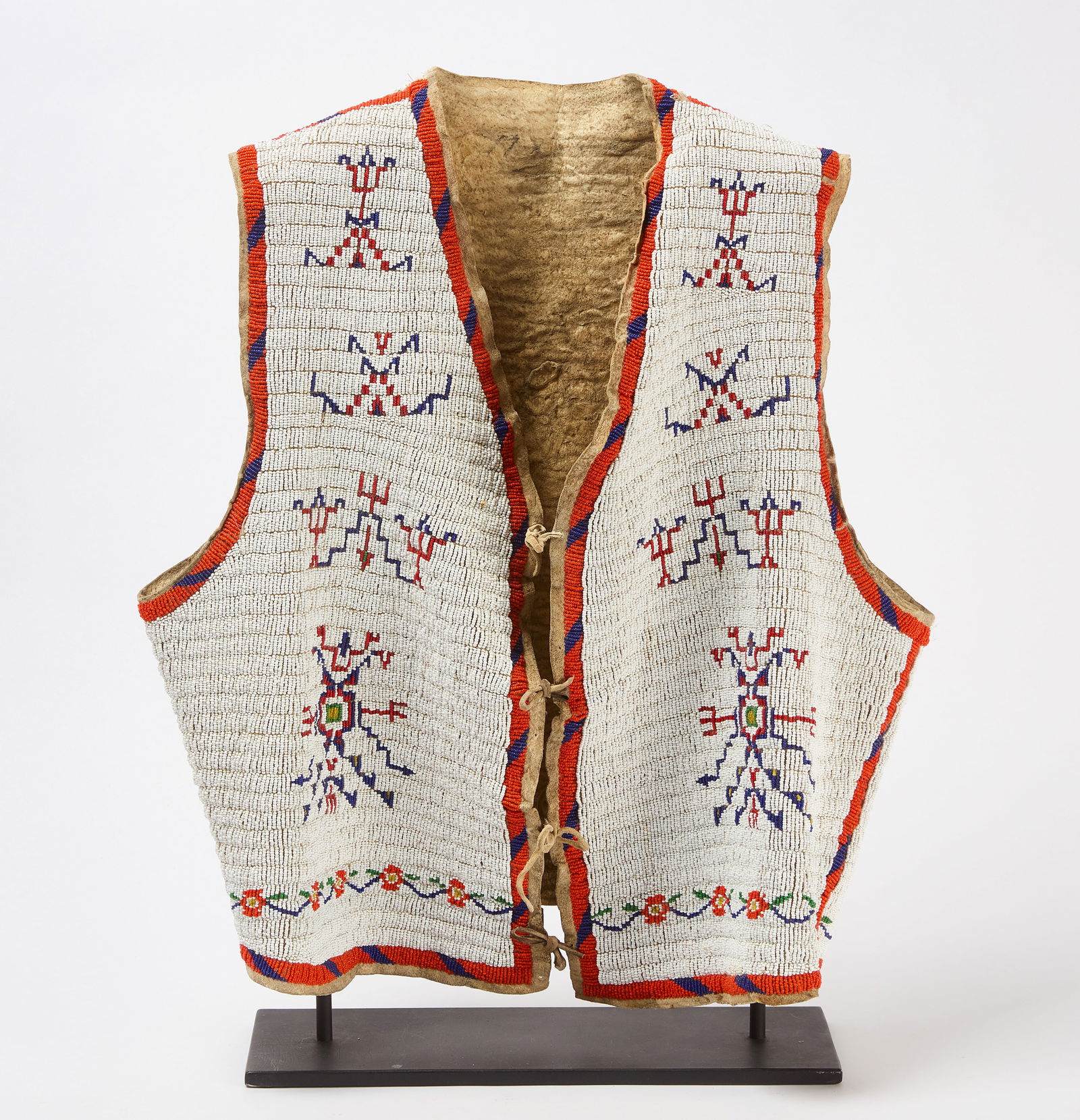 Native American Beaded Hide Vest (1 of 8)