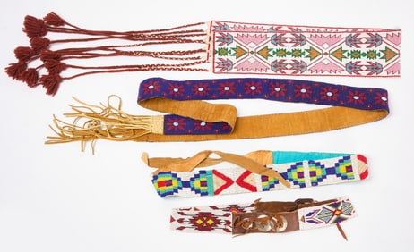 Four Native Beaded Belts
