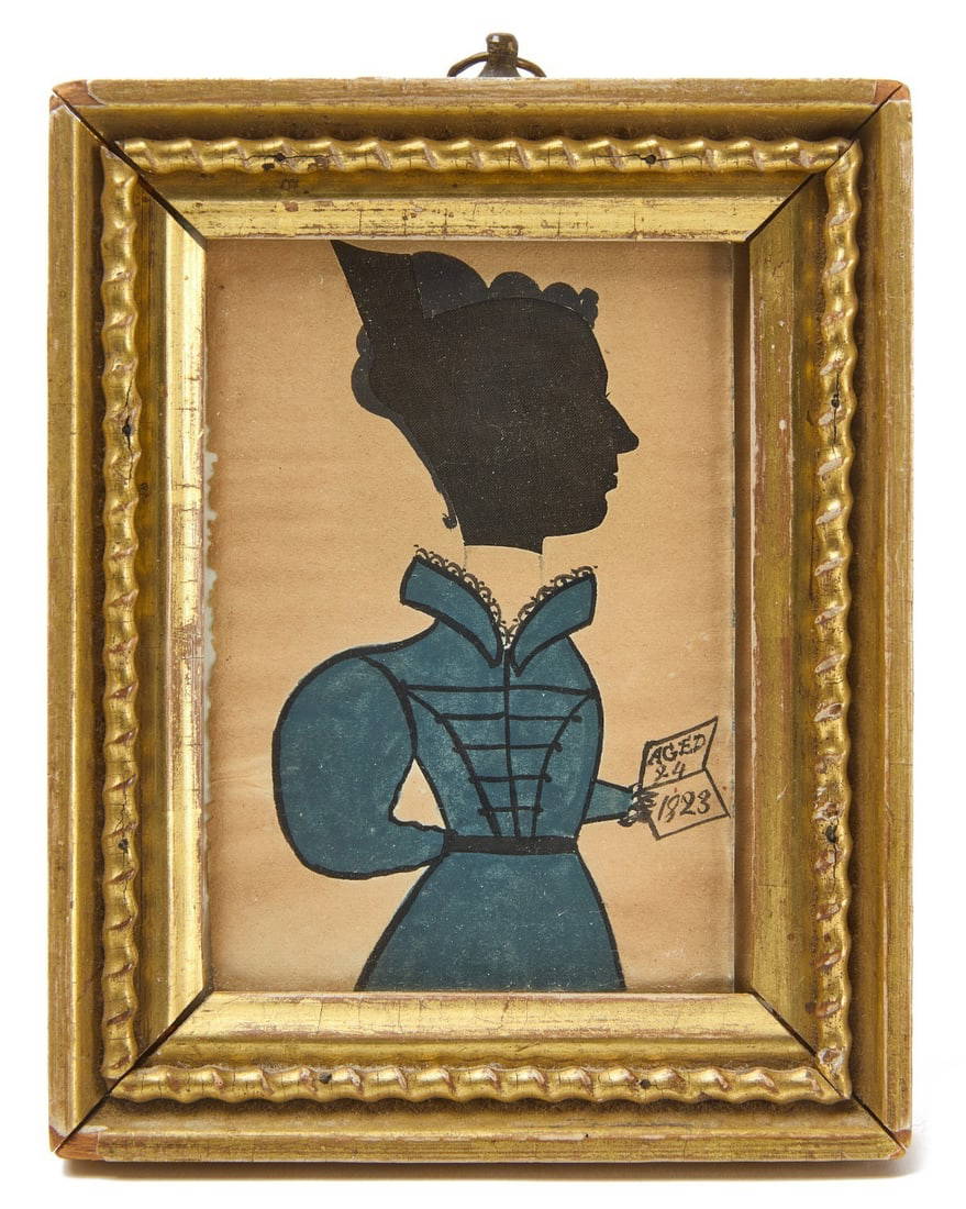 Puffy Sleeve Artist - Silhouette of a Lady in a Blue Dress