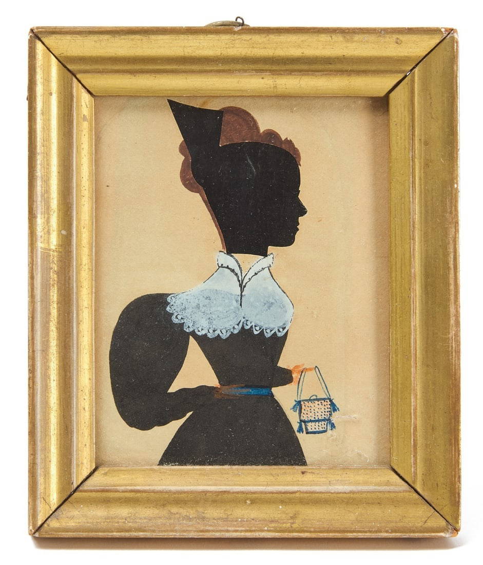 Puffy Sleeve Artist - Silhouette of a Lady with Purse
