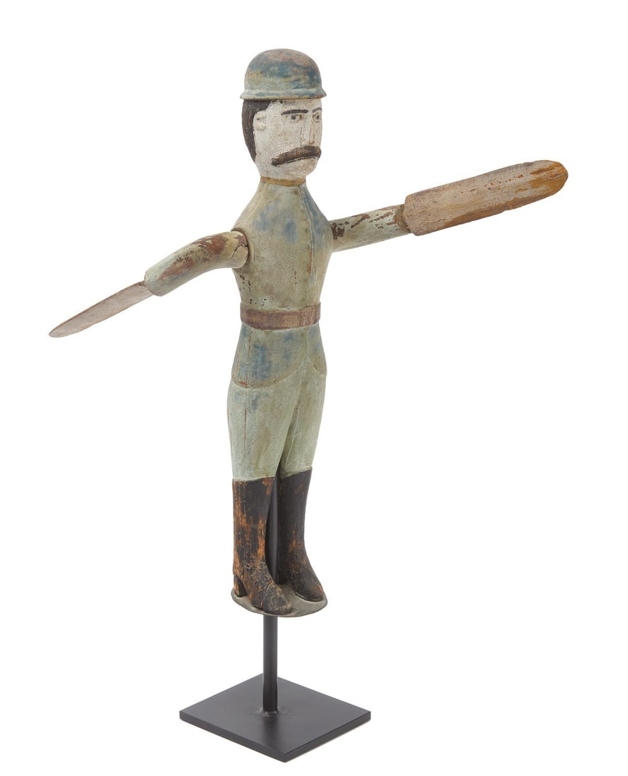 Whirligig Figure of a Man with Bowler Hat