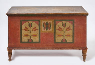 Paint-Decorated Blanket Chest