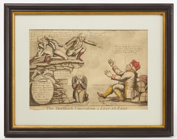 William Charles - 'The Hartford Convention or Leap or No Leap' Political Cartoon