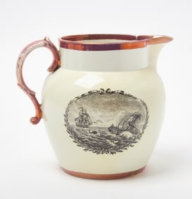 Staffordshire Pearlware Jug - U.S. Naval Officer Stephen Decatur Esq.