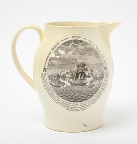 Liverpool Creamware Jug - Commodore Preble v. Tripoli