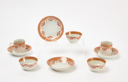 Isaac Hull Porcelain Tea Service Set