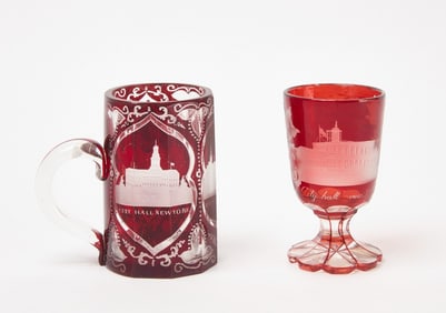 Bohemian-American Tankard and Footed Tumbler