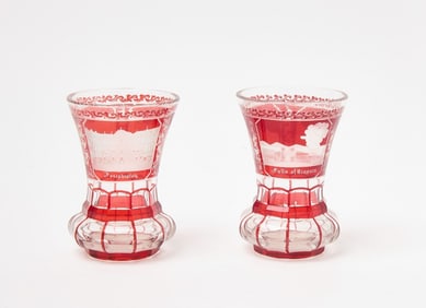 Two Bohemian-American Beaker Tumblers