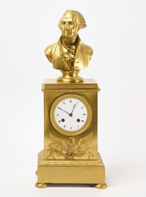 Classical Ormolu George Washington Mantel Clock