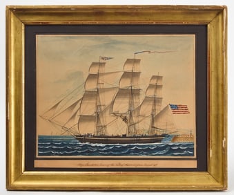 Louis Montardier - Portrait of the Ship 'Emulation'