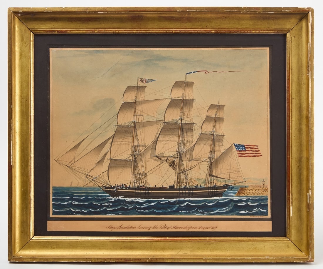 Louis Montardier - Portrait of the Ship 'Emulation' (1 of 2)