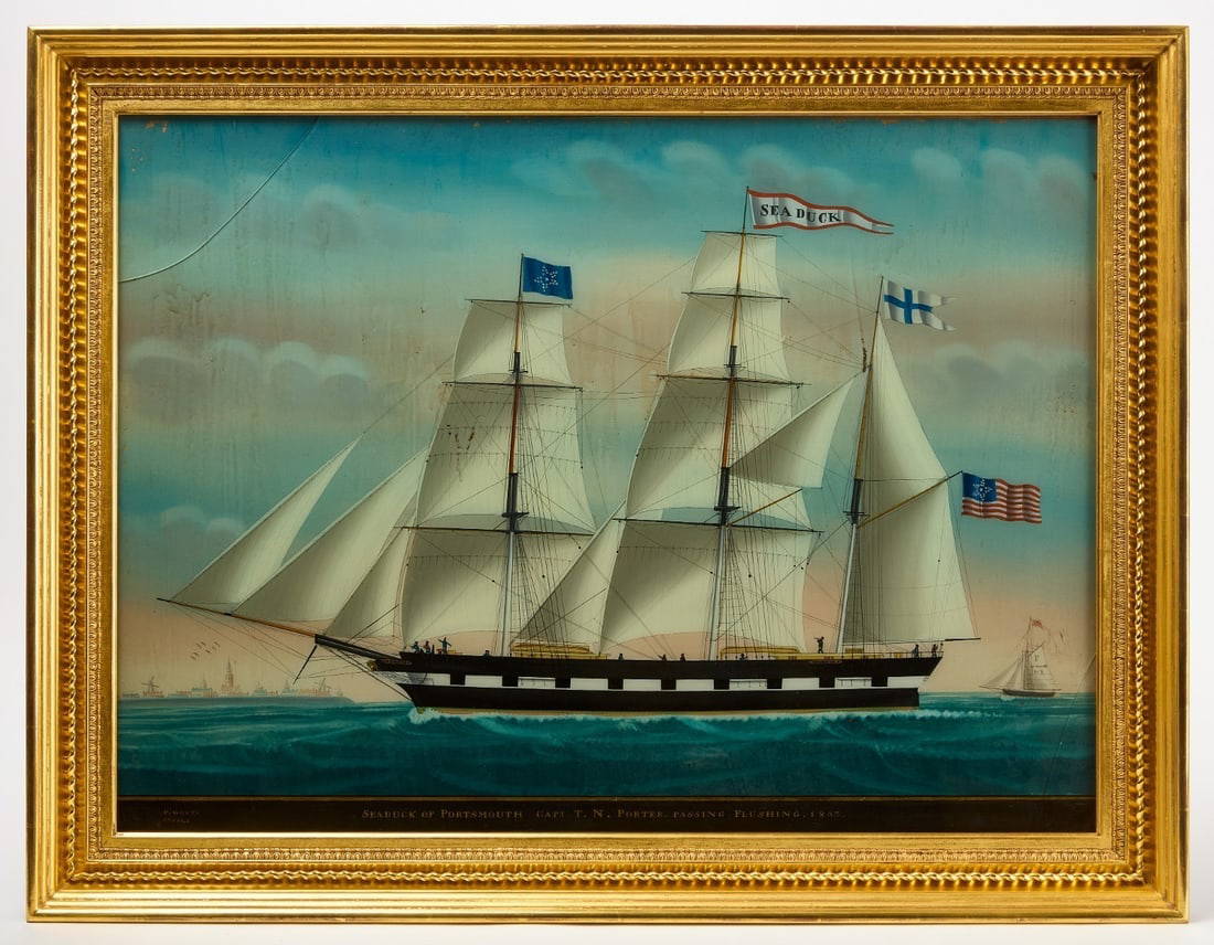 Petrus Weyts - Portrait of the Ship 'Seaduck of Portsmouth'