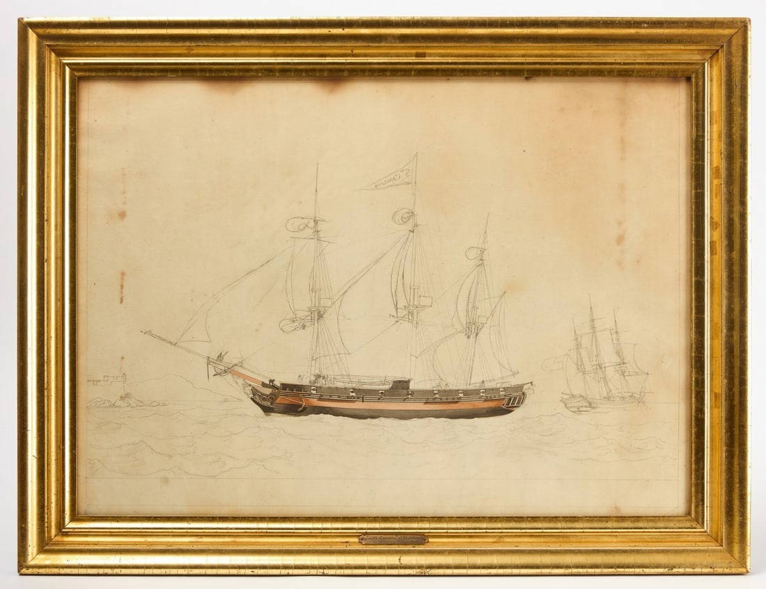 Antoine Roux - Draft Portrait of the Ship 'South Carolina'