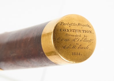 Frigate Constitution Presentation Sword Cane - J. D. Elliot
