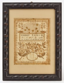 Fraktur Birth Record - Moses Tabor