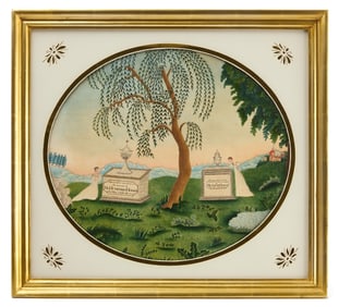 Memorial Watercolor for Mr. and Mrs. Humphrey Hobson