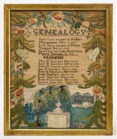 Needlework Family Record Sampler-Chase Beacon Family