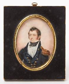 Portrait Miniature of U.S. Naval Officer Captain Edward Trenchard