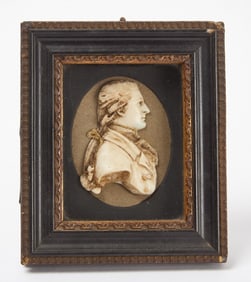 Miniature Wax Portrait of Captain Paul Jones, Founder of the United States Navy
