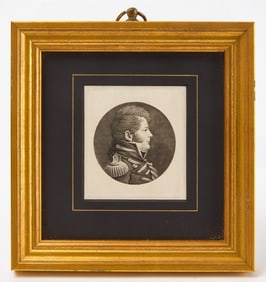 Two Saint-Mémin Portrait Miniatures of U.S. Naval Officers in Profile