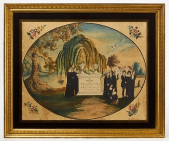 Memorial Watercolor on Silk for the Kimball Family