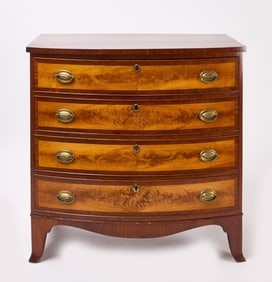 Hepplewhite Bow-Front Chest