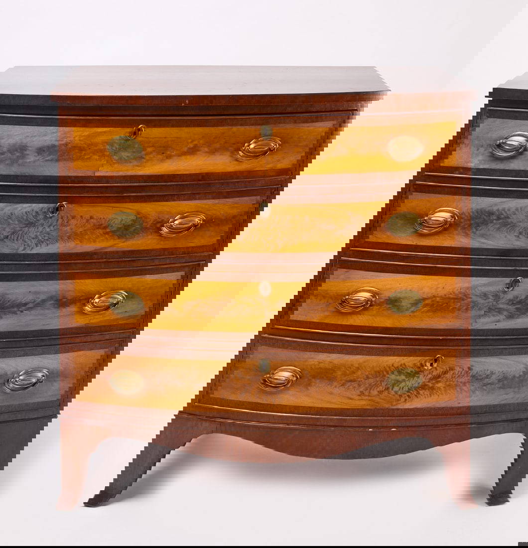 Hepplewhite Bow-Front Chest