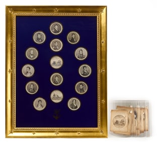 Series of U.S. Naval Officer Snuff Box Engravings