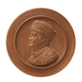 Jean Baptiste Nini - Medallion of Benjamin Franklin