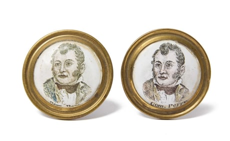 Two Commodore Perry Battersea Curtain Tiebacks