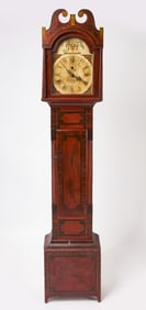 Simeon Cate Paint-Decorated Tall Clock