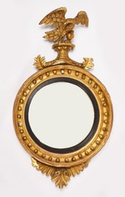 Girandole Convex Mirror with Eagle