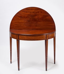 Fine Hepplewhite Demi-lune Card Table