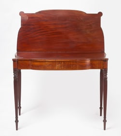 Federal Card Table with Reeded Legs