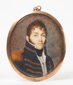 P.R. Vallée - Portrait Miniature of U.S. Naval Lieutenant John B. Nicholson