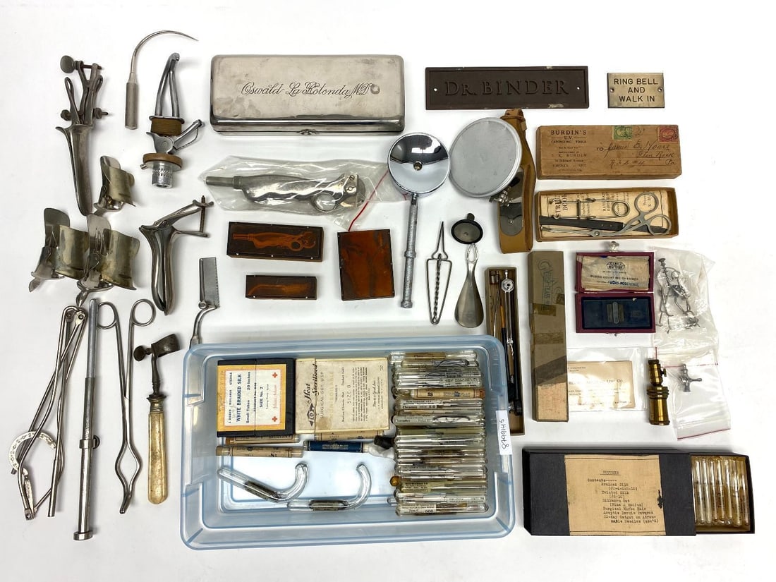 Large Group of Antique Medical Instruments and Surgical Supplies (1 of 5)