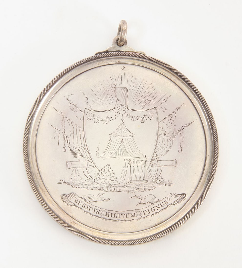 Charlestown Brass Band Silver Presentation Medallion, 1853 (1 of 2)