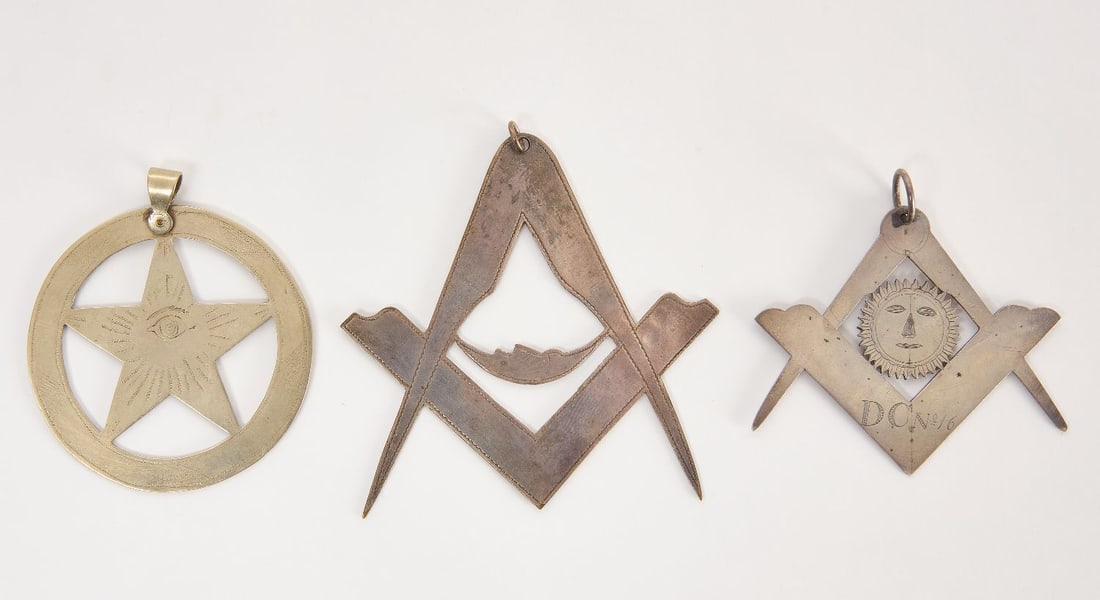 Three Early Fraternal Celestial Medallions (1 of 2)